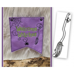 Stickdatei - Besen Doodle